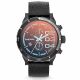 RELOJ DIESEL CON CORREA NEGRA DE CUERO, CAJA DE ACERO INOXIDABLE, CABALLERO