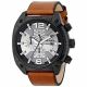 RELOJ DIESEL CON CORREA MARRON DE CUERO, CAJA DE ACERO INOXIDABLE, CABALLERO