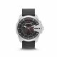 RELOJ DIESEL CON CORREA NEGRA DE CUERO, CAJA DE ACERO INOXIDABLE, CABALLERO