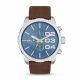 RELOJ DIESEL CON CORREA MARRON DE CUERO, CAJA DE ACERO INOXIDABLE, CABALLERO