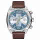 RELOJ DIESEL CON CORREA MARRON DE CUERO, CAJA DE ACERO INOXIDABLE, CABALLERO