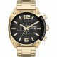 RELOJ DIESEL CON CORREA DORADA DE ACERO INOXIDABLE, CAJA DE ACERO INOXIDABLE, CABALLERO