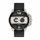 RELOJ DIESEL CON CORREA NEGRA DE CUERO, CAJA DE ACERO INOXIDABLE, CABALLERO