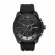 RELOJ DIESEL CON CORREA NEGRA DE SILI, CAJA DE ACERO INOXIDABLE, CABALLERO