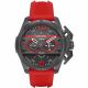 RELOJ DIESEL CON CORREA ROJA DE SILI, CAJA DE ACERO INOXIDABLE, CABALLERO