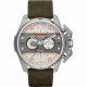 RELOJ DIESEL CON CORREA VERDE DE LONA, CAJA DE ACERO INOXIDABLE, CABALLERO