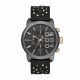 RELOJ DIESEL CON CORREA NEGRA DE CUERO, CAJA DE ACERO INOXIDABLE, DAMA