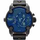 RELOJ DIESEL CON CORREA NEGRA DE CUERO, CAJA DE ACERO INOXIDABLE, CABALLERO