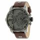 RELOJ DIESEL CON CORREA MARRON DE CUERO, CAJA DE ACERO INOXIDABLE, CABALLERO