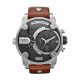 RELOJ DIESEL CON CORREA MARRON DE CUERO, CAJA DE ACERO INOXIDABLE, CABALLERO