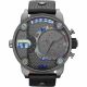 RELOJ DIESEL CON CORREA NEGRA DE CUERO, CAJA DE ACERO INOXIDABLE, CABALLERO