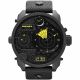 RELOJ DIESEL CON CORREA NEGRA DE CUERO, CAJA DE ACERO INOXIDABLE, CABALLERO