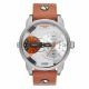 RELOJ DIESEL CON CORREA MARRON DE CUERO, CAJA DE ACERO INOXIDABLE, CABALLERO