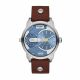 RELOJ DIESEL CON CORREA MARRON DE CUERO, CAJA DE ACERO INOXIDABLE, CABALLERO