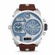 RELOJ DIESEL CON CORREA MARRON DE CUERO, CAJA DE ACERO INOXIDABLE, CABALLERO