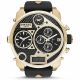 RELOJ DIESEL CON CORREA NEGRA DE CUERO, CAJA DE ACERO INOXIDABLE, CABALLERO