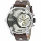 RELOJ DIESEL CON CORREA MARRON DE CUERO, CAJA DE ACERO INOXIDABLE, CABALLERO