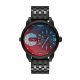 RELOJ DIESEL CON CORREA NEGRA DE ACERO INOXIDABLE, CAJA DE ACERO INOXIDABLE, CABALLERO
