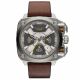 RELOJ DIESEL CON CORREA MARRON DE CUERO, CAJA DE ACERO INOXIDABLE, CABALLERO