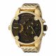RELOJ DIESEL CON CORREA DORADA DE ACERO INOXIDABLE, CAJA DE ACERO INOXIDABLE, CABALLERO