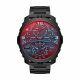 RELOJ DIESEL CON CORREA NEGRA DE ACERO INOXIDABLE, CAJA DE ACERO INOXIDABLE, CABALLERO