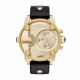 RELOJ DIESEL CON CORREA NEGRA DE CUERO, CAJA DE ACERO INOXIDABLE, CABALLERO