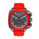 RELOJ DIESEL CON CORREA ROJA DE SILI, CAJA DE ACERO INOXIDABLE, CABALLERO