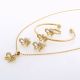 JUEGO ARETES CADENA PULSERA ANILLO