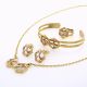 JUEGO ARETES CADENA PULSERA ANILLO