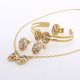 JUEGO ARETES CADENA PULSERA ANILLO