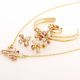 JUEGO ARETES CADENA PULSERA ANILLO