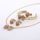 JUEGO ARETES CADENA PULSERA ANILLO