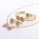 JUEGO ARETES CADENA PULSERA ANILLO