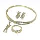 JUEGO  ARETES DIJE PULSERA ANILLO