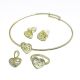 JUEGO  ARETES DIJE PULSERA ANILLO