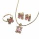 JUEGO  ARETES CADENA ANILLO