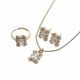 JUEGO  ARETES CADENA ANILLO