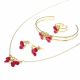 JUEGO  ARETES CADENA PULSERA ANILLO