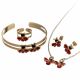 JUEGO  ARETES CADENA PULSERA ANILLO