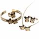 JUEGO  ARETES CADENA PULSERA ANILLO