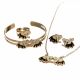 JUEGO  ARETES CADENA PULSERA ANILLO