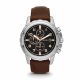 RELOJ FOSSIL CON CORREA MARRON DE CUERO, CAJA DE ACERO INOXIDABLE, CABALLERO