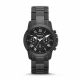 RELOJ FOSSIL CON CORREA NEGRA DE ACERO INOXIDABLE, CAJA DE ACERO INOXIDABLE, CABALLERO