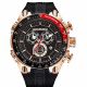 RELOJ HUMMER PILOT CON CORREA NEGRA DE SILI CAJA DE ACERO INOXIDABLE CABALLERO
