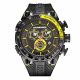 RELOJ HUMMER PILOT CON CORREA NEGRA DE SILI, CAJA DE ACERO INOXIDABLE, CABALLERO