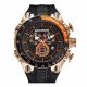 RELOJ HUMMER PILOT CON CORREA NEGRA DE SILI, CAJA DE ACERO INOXIDABLE, CABALLERO