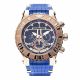 RELOJ HUMMER GT CON CORREA AZUL DE SILI, CAJA DE ACERO INOXIDABLE, CABALLERO