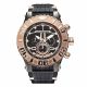 RELOJ HUMMER GT CON CORREA NEGRA DE SILI, CAJA DE ACERO INOXIDABLE, CABALLERO