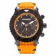 RELOJ HUMMER GT CON CORREA NARANJA DE SILI, CAJA DE ACERO INOXIDABLE, CABALLERO