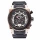 RELOJ HUMMER SPEED CON CORREA NEGRA DE SILI, CAJA DE ACERO INOXIDABLE, CABALLERO